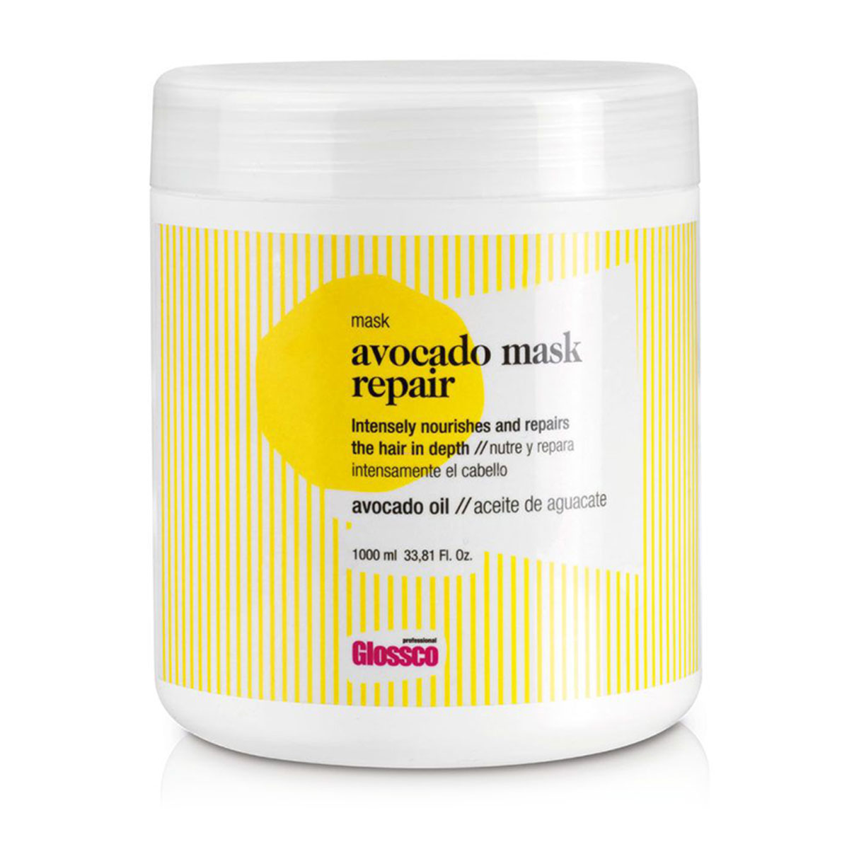 Живильна маска Glossco Professional Avocado Mask з олією авокадо, для пошкодженого волосся, 1 л